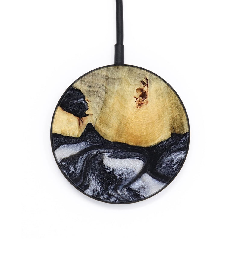 Circle Wood Wireless Charger - Neva (Black & White, 818607)