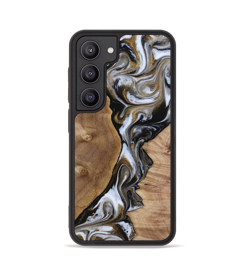 Galaxy S23 Wood Phone Case - Isaias (Black & White, 818608)