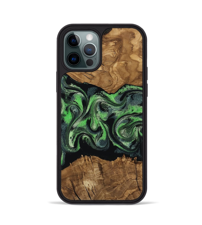 iPhone 12 Pro Wood Phone Case - Laraine (Ancient Olive, 818636)