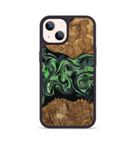 iPhone 14 Wood Phone Case - Laraine (Ancient Olive, 818636)