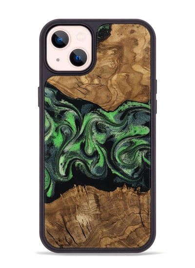 iPhone 14 Plus Wood Phone Case - Laraine (Ancient Olive, 818636)