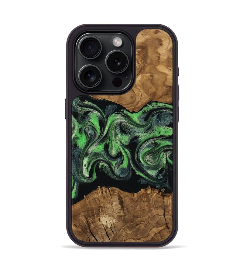 iPhone 15 Pro Wood Phone Case - Laraine (Ancient Olive, 818636)