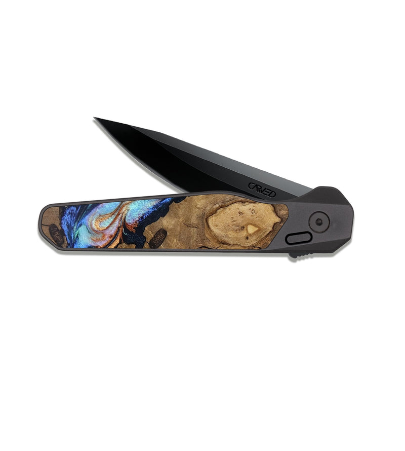 EDC Dark Slate Wood Pocket Knife - Darian (Ancient Olive, 818732)