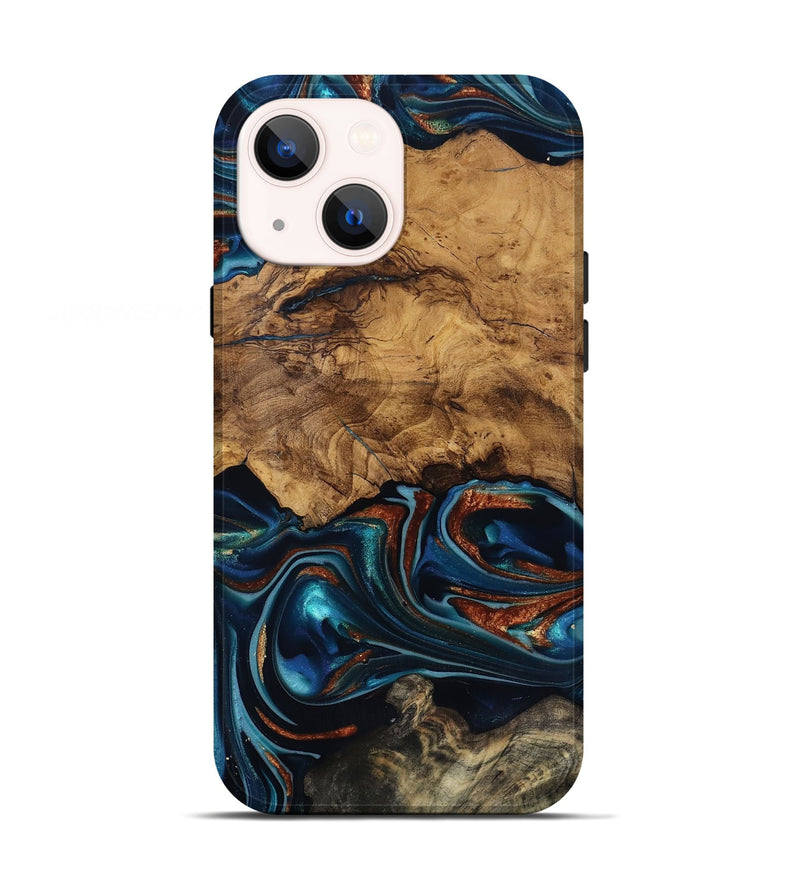 iPhone 13 Wood Live Edge Phone Case - Rubi (Ancient Olive, 818744)