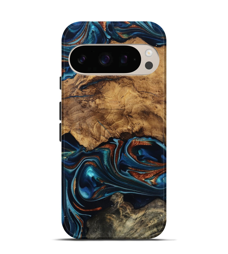 Pixel 10 Pro Wood Live Edge Phone Case - Rubi (Ancient Olive, 818744)