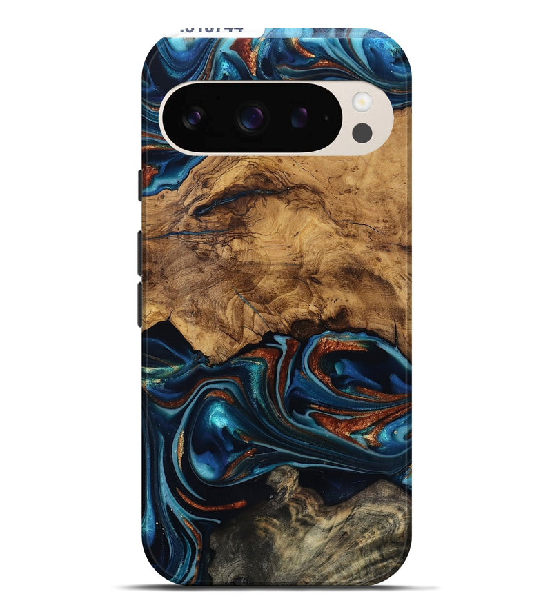 Pixel 9 Pro XL Wood Live Edge Phone Case - Rubi (Ancient Olive, 818744)