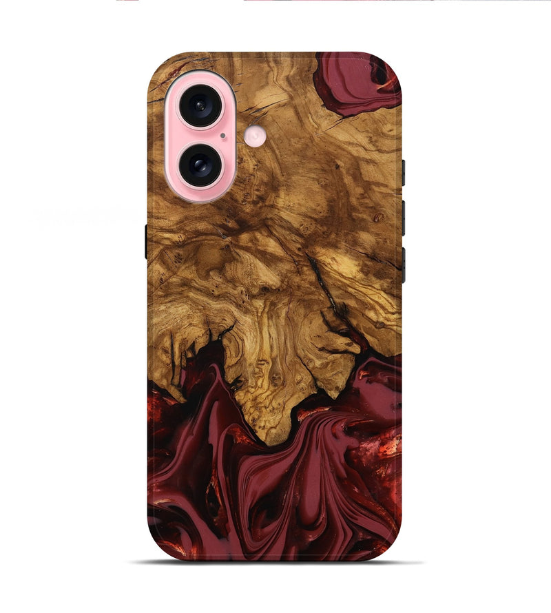 iPhone 16 Wood Live Edge Phone Case - Booker (Ancient Olive, 818746)