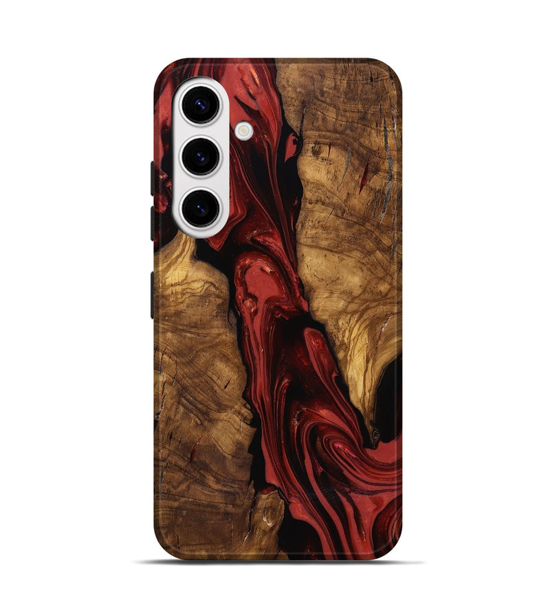 Galaxy S25 Wood Live Edge Phone Case - Kinslee (Ancient Olive, 818753)