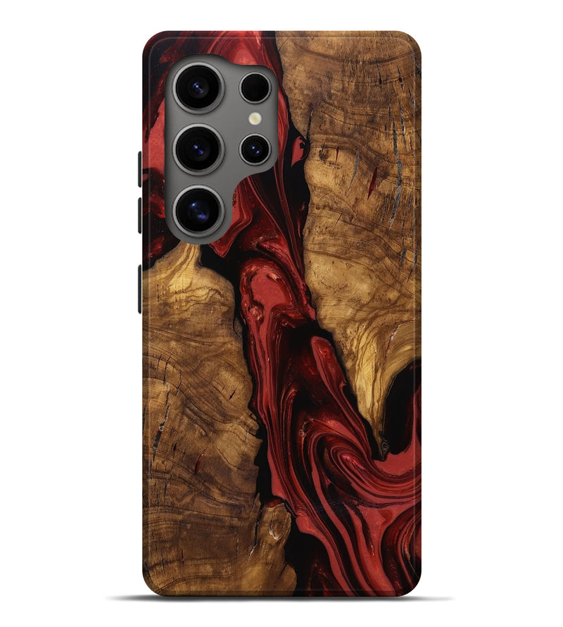Galaxy S25 Ultra Wood Live Edge Phone Case - Kinslee (Ancient Olive, 818753)