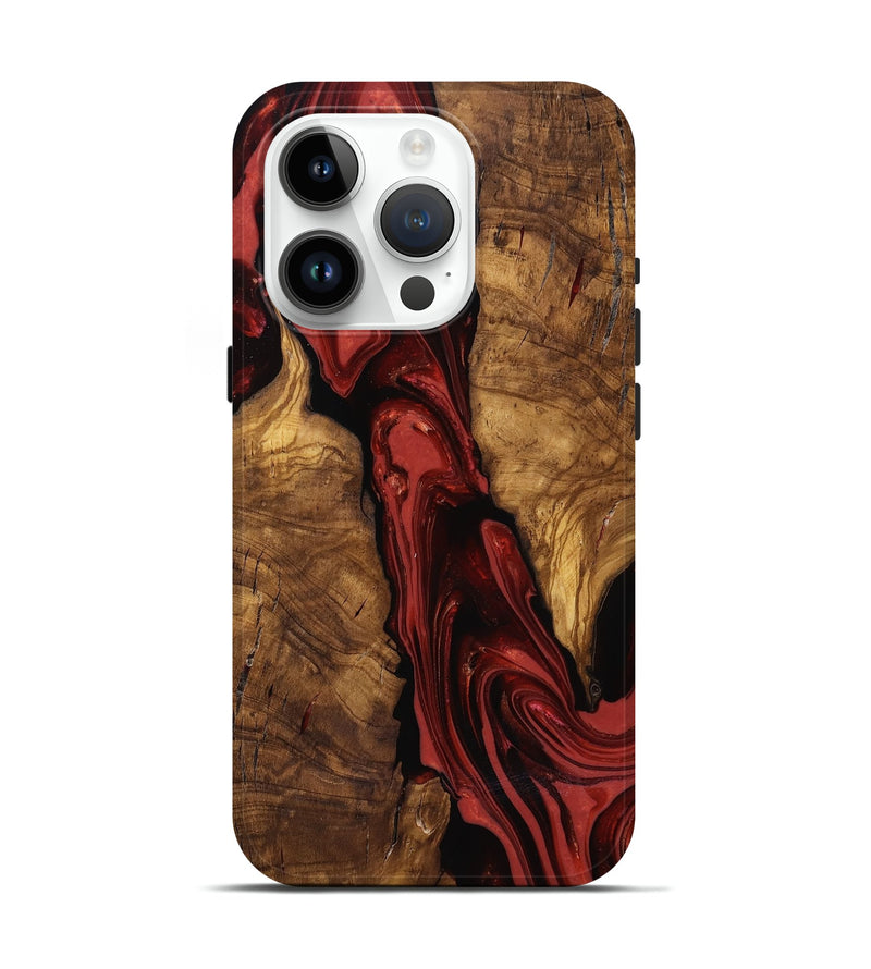 iPhone 15 Pro Wood Live Edge Phone Case - Kinslee (Ancient Olive, 818753)