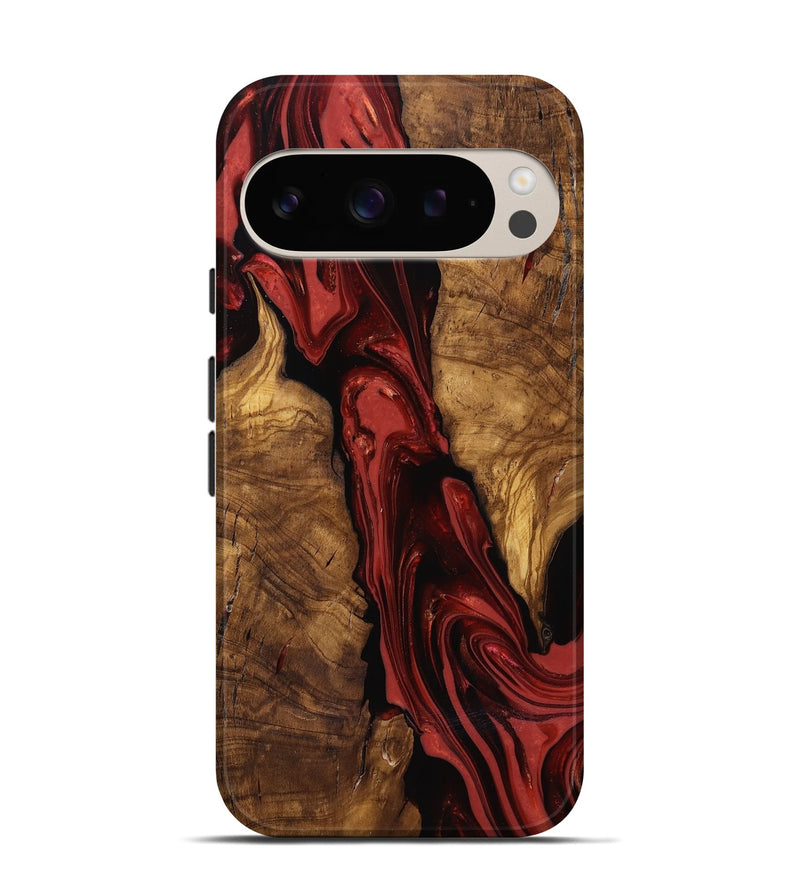Pixel 9 Pro Wood Live Edge Phone Case - Kinslee (Ancient Olive, 818753)