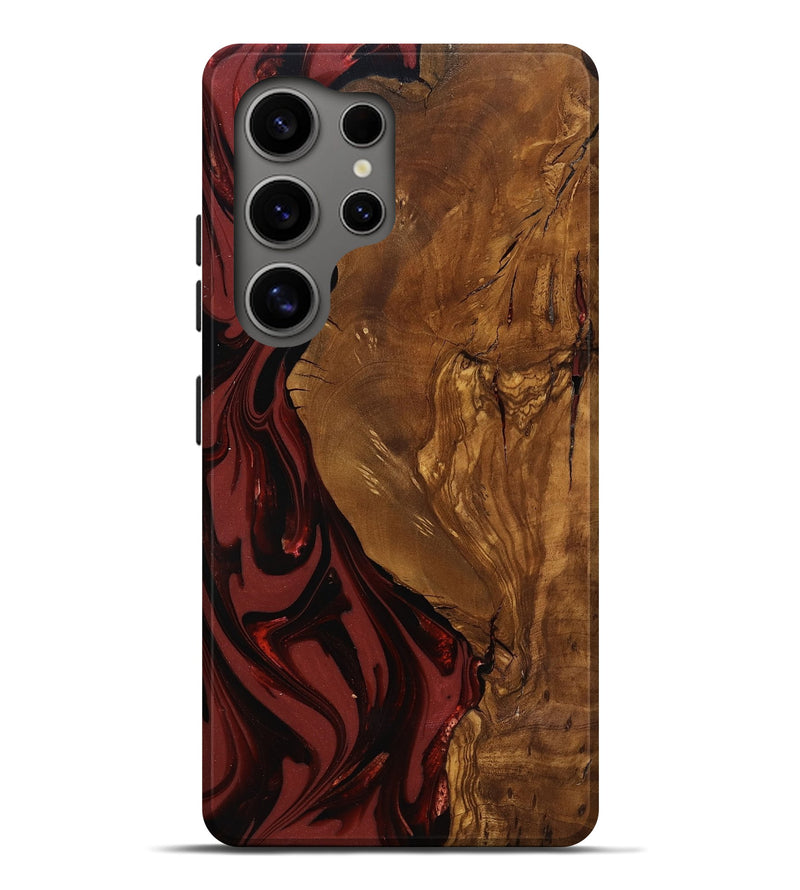 Galaxy S25 Ultra Wood Live Edge Phone Case - Sylas (Ancient Olive, 818757)