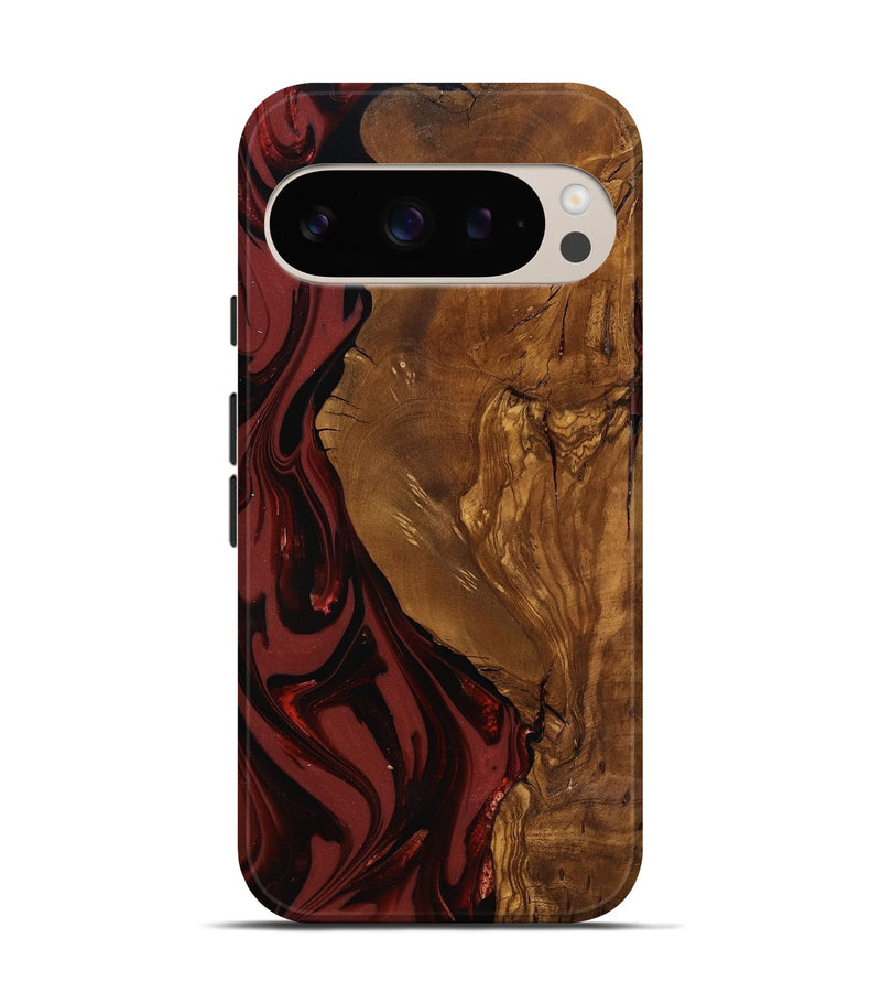 Pixel 9 Wood Live Edge Phone Case - Sylas (Ancient Olive, 818757)