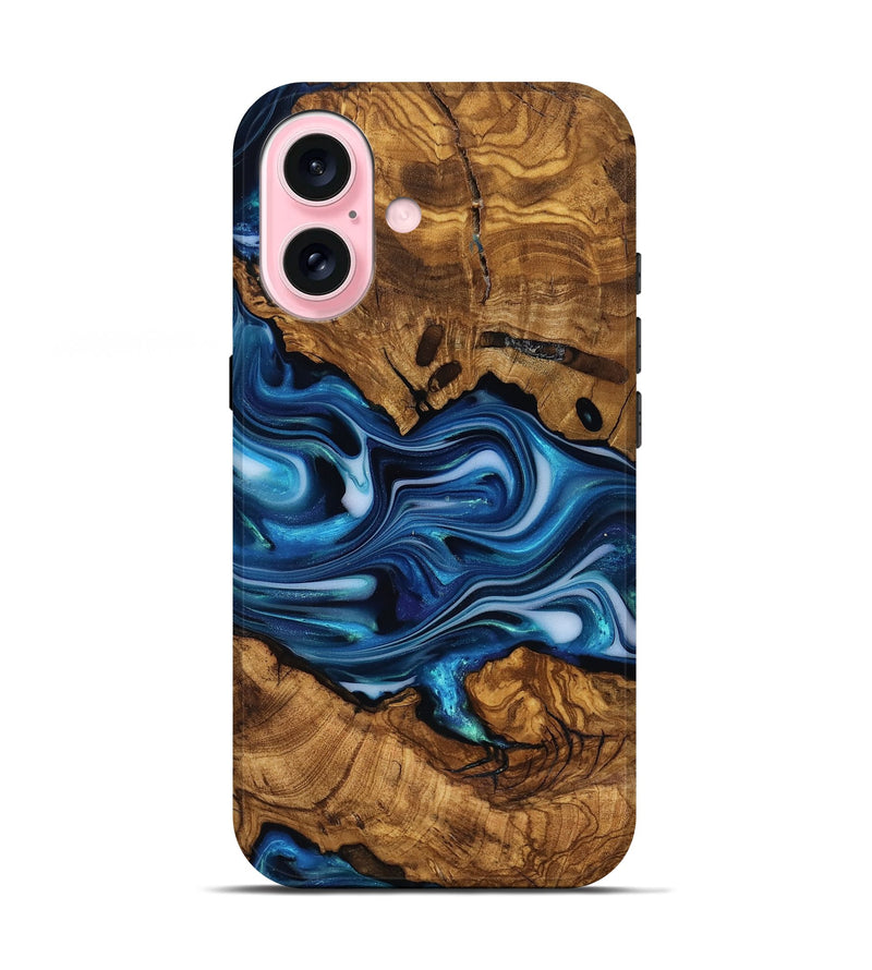 iPhone 17 Wood Live Edge Phone Case - Reva (Ancient Olive, 818763)