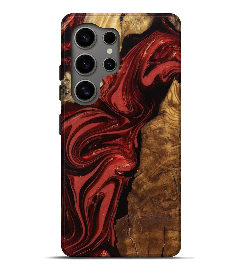 Galaxy S25 Ultra Wood Live Edge Phone Case - Ismael (Ancient Olive, 818765)