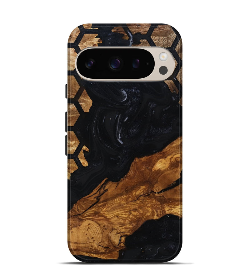 Pixel 9 Pro Wood Live Edge Phone Case - Sydney (Ancient Olive, 818771)