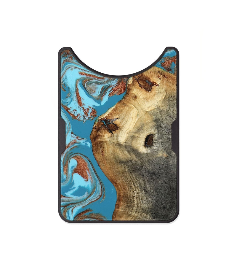 Alloy Wood Wallet - Kevin (Teal & Gold, 818783)