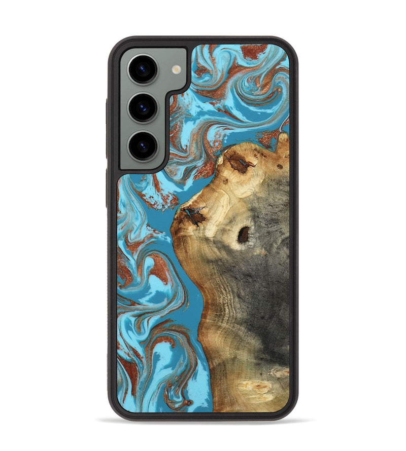 Galaxy S23 Plus Wood Phone Case - Kevin (Teal & Gold, 818783)