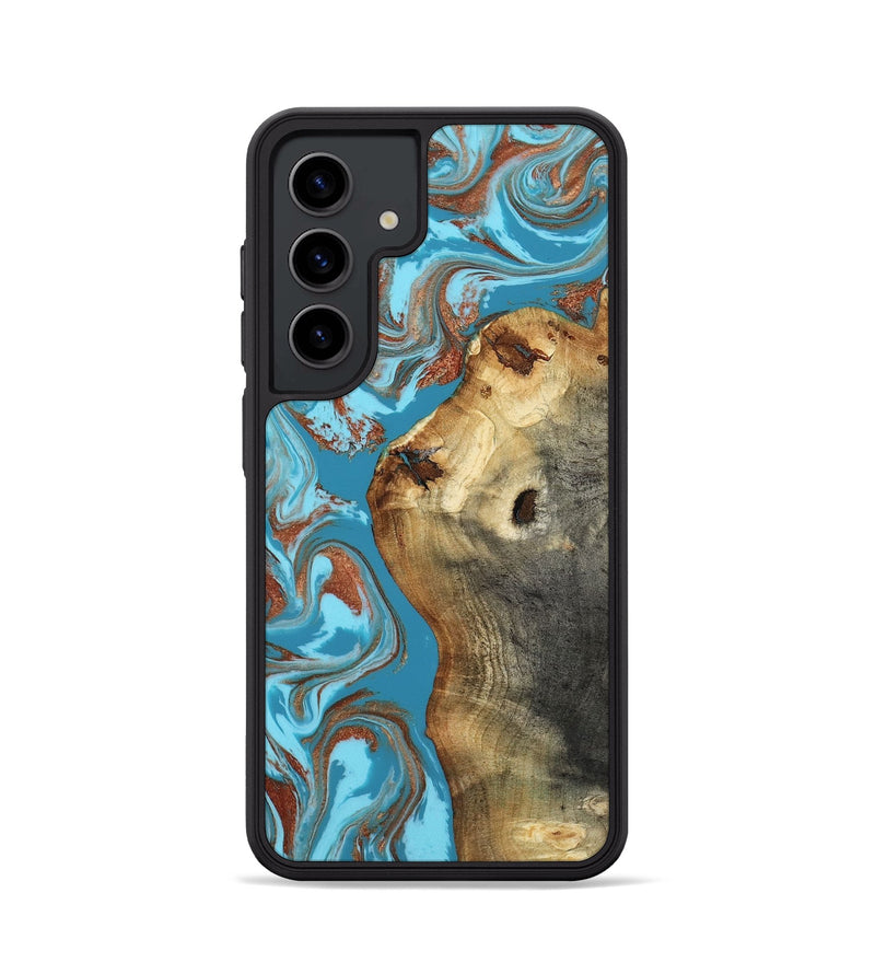 Galaxy S24 Wood Phone Case - Kevin (Teal & Gold, 818783)