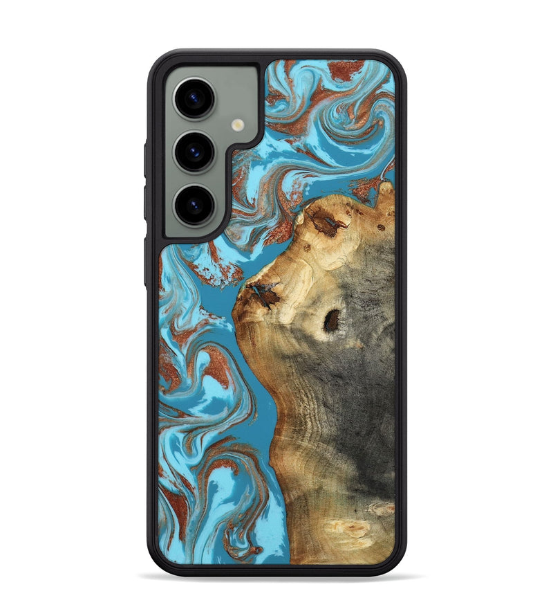 Galaxy S24 Plus Wood Phone Case - Kevin (Teal & Gold, 818783)