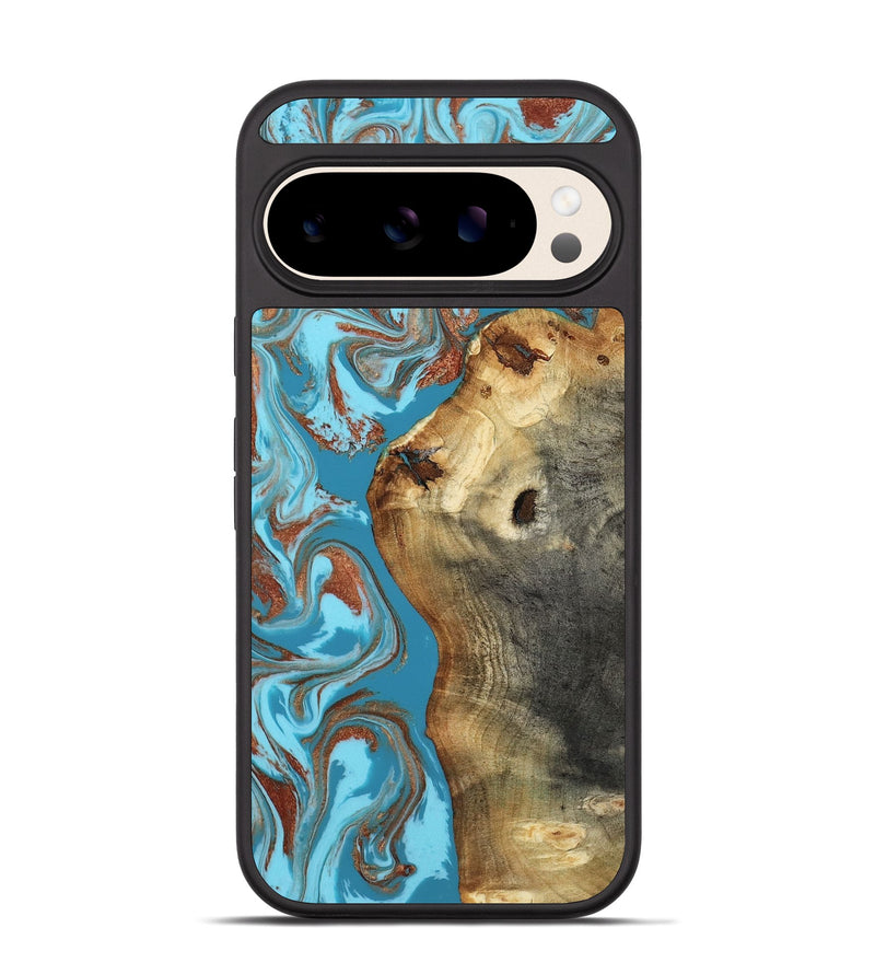 Pixel 10 Wood Phone Case - Kevin (Teal & Gold, 818783)