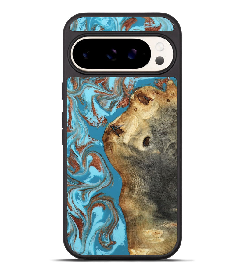 Pixel 9 Pro XL Wood Phone Case - Kevin (Teal & Gold, 818783)