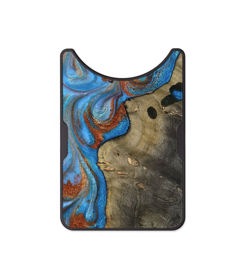 Alloy Wood Wallet - Carl (Teal & Gold, 818786)