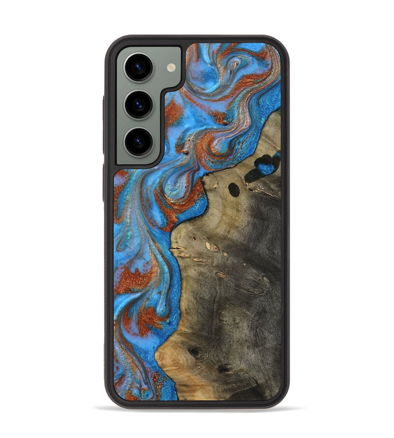 Galaxy S23 Plus Wood Phone Case - Carl (Teal & Gold, 818786)