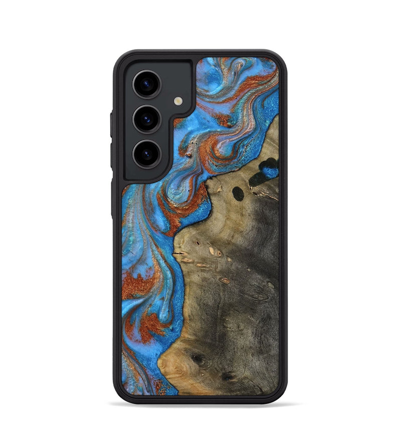 Galaxy S24 Wood Phone Case - Carl (Teal & Gold, 818786)