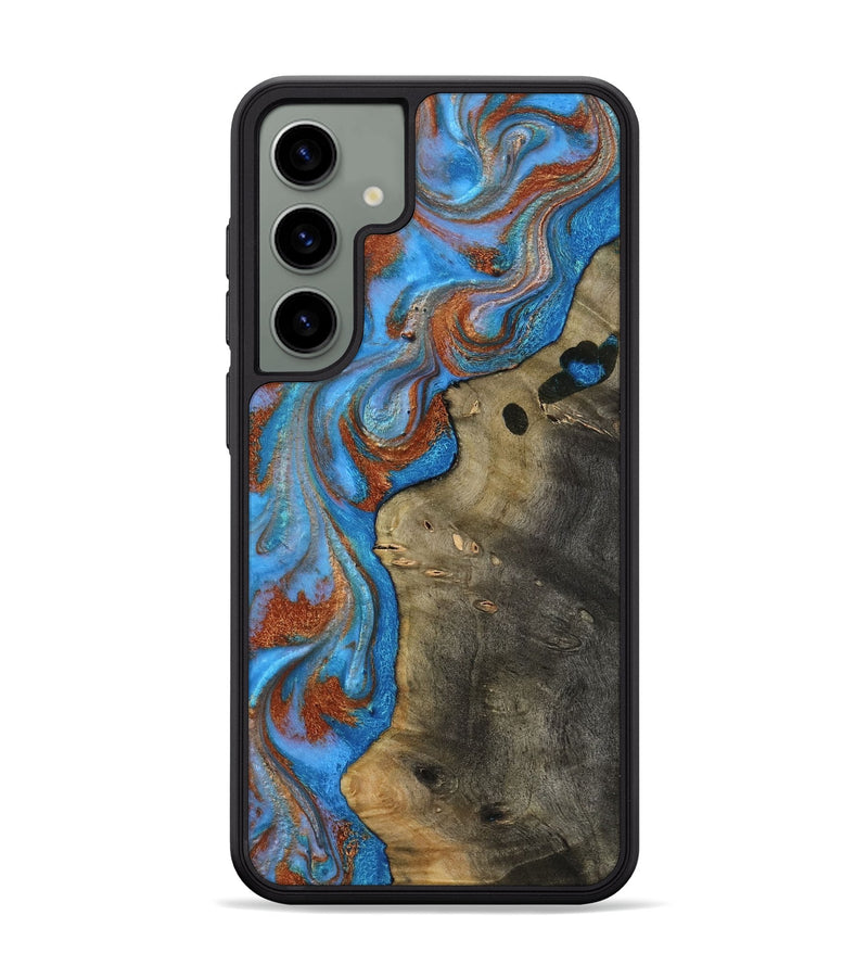 Galaxy S24 Plus Wood Phone Case - Carl (Teal & Gold, 818786)