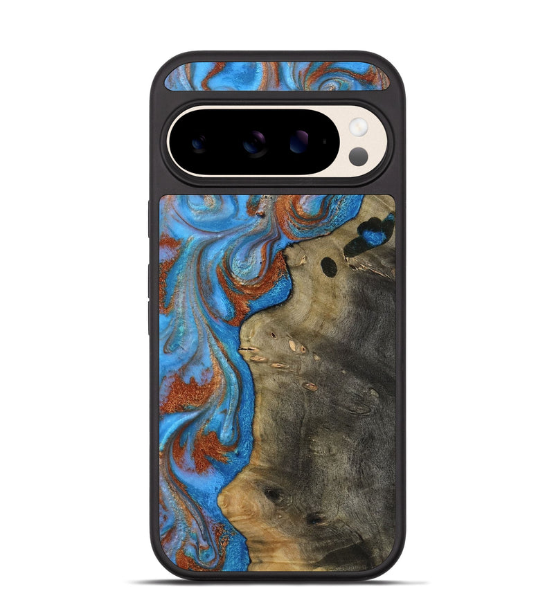 Pixel 10 Wood Phone Case - Carl (Teal & Gold, 818786)
