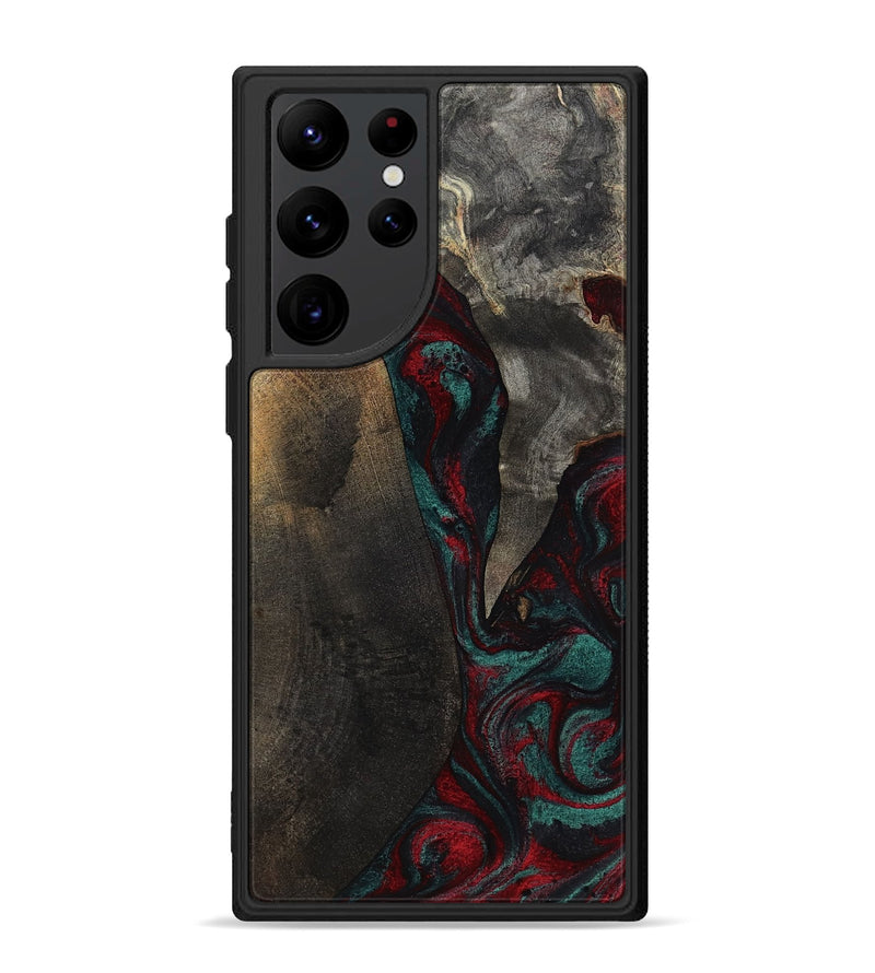 Galaxy S22 Ultra Wood Phone Case - Joel (Red, 818792)