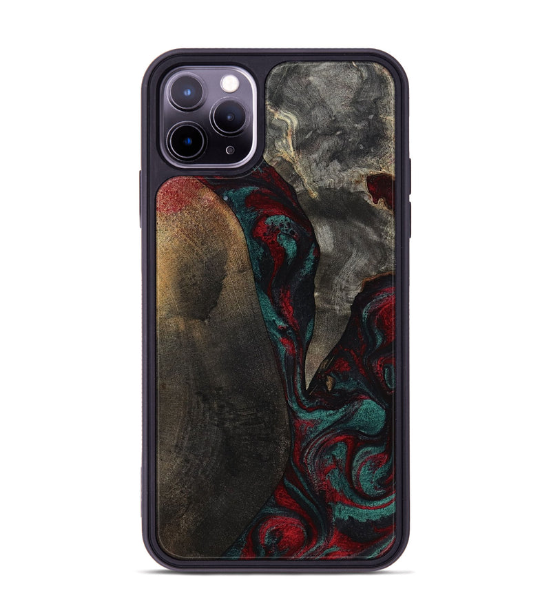 iPhone 11 Pro Max Wood Phone Case - Joel (Red, 818792)