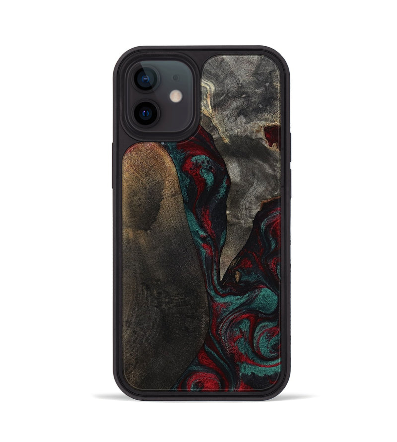 iPhone 12 Wood Phone Case - Joel (Red, 818792)