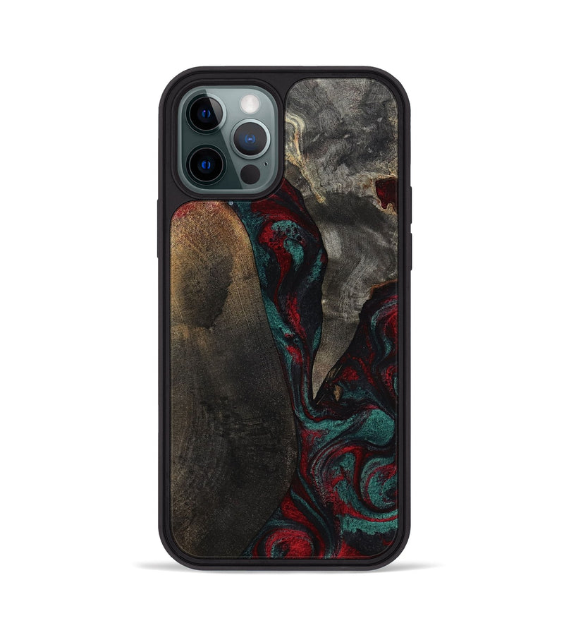 iPhone 12 Pro Wood Phone Case - Joel (Red, 818792)