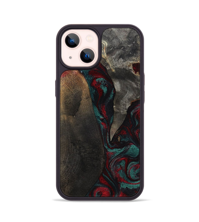 iPhone 14 Wood Phone Case - Joel (Red, 818792)