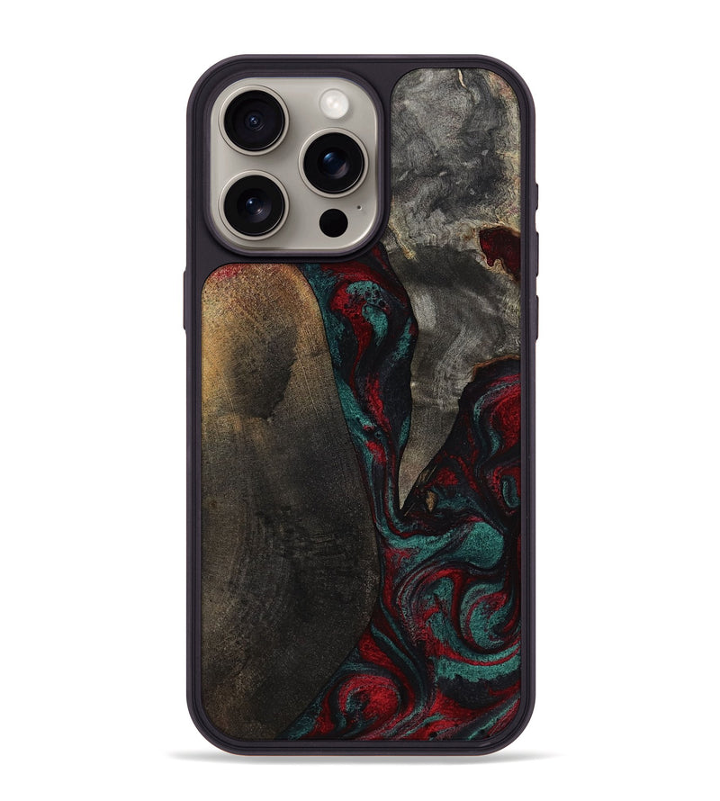 iPhone 15 Pro Max Wood Phone Case - Joel (Red, 818792)