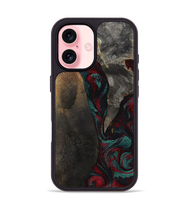 iPhone 16 Wood Phone Case - Joel (Red, 818792)