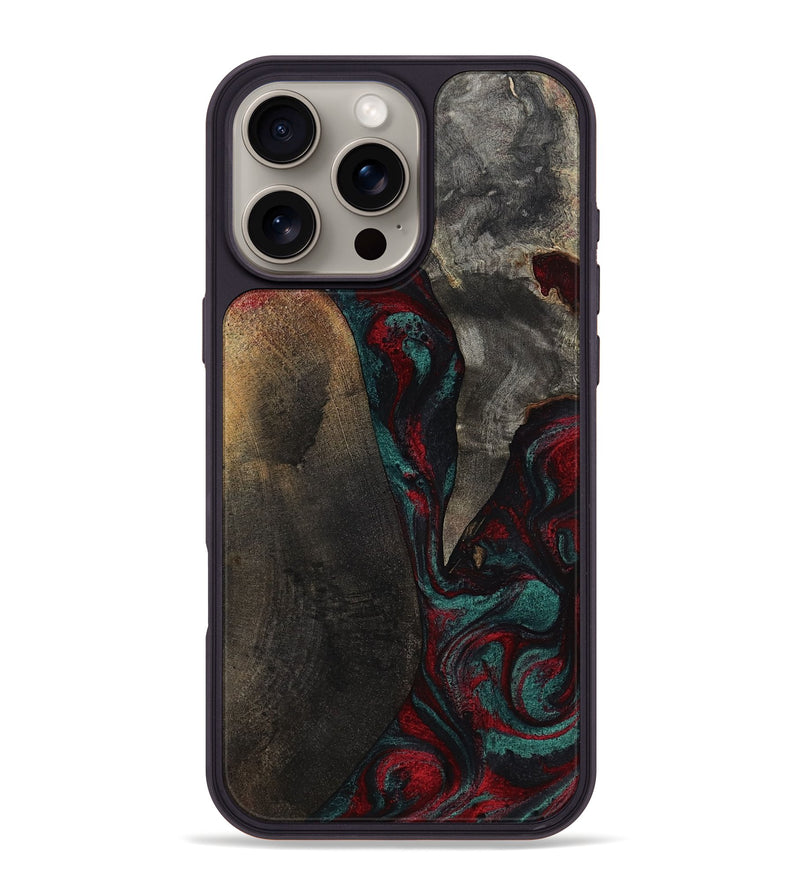 iPhone 16 Pro Max Wood Phone Case - Joel (Red, 818792)