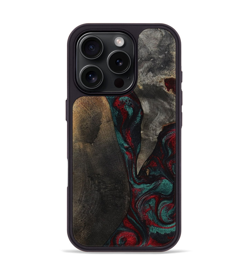 iPhone 16 Pro Wood Phone Case - Joel (Red, 818792)