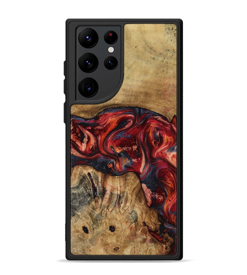 Galaxy S22 Ultra Wood Phone Case - Elyssa (Red, 818793)