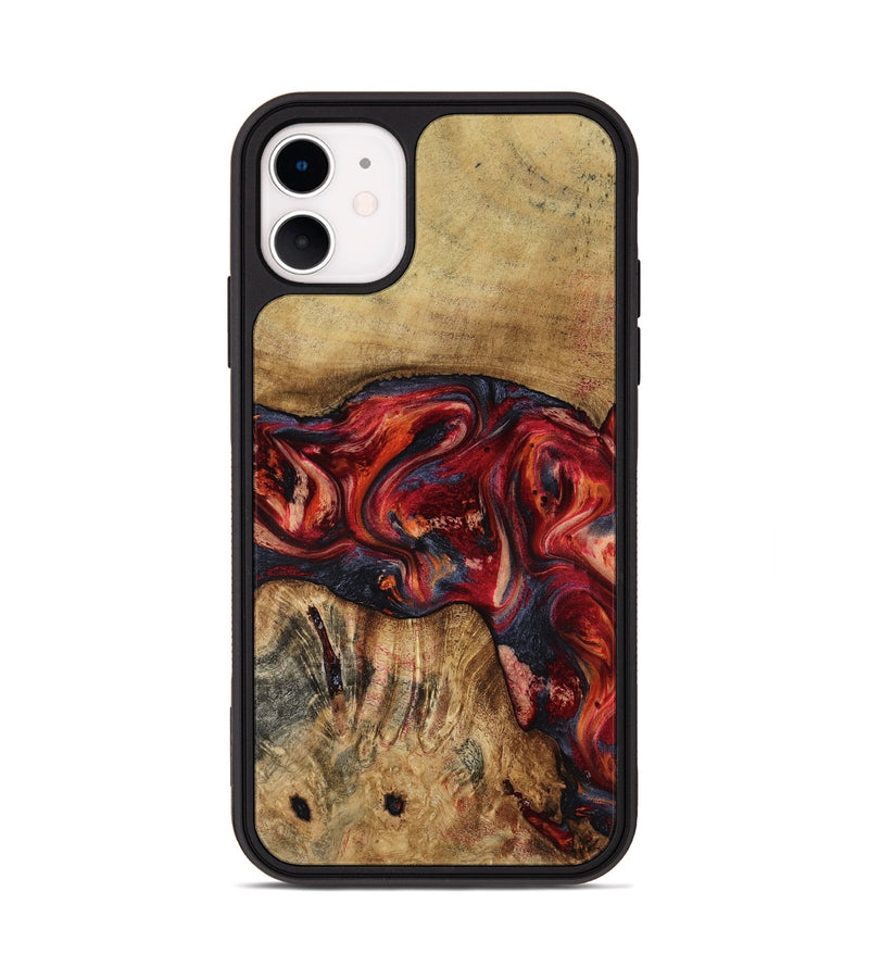 iPhone 11 Wood Phone Case - Elyssa (Red, 818793)