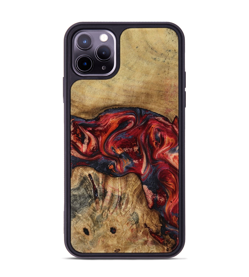 iPhone 11 Pro Max Wood Phone Case - Elyssa (Red, 818793)
