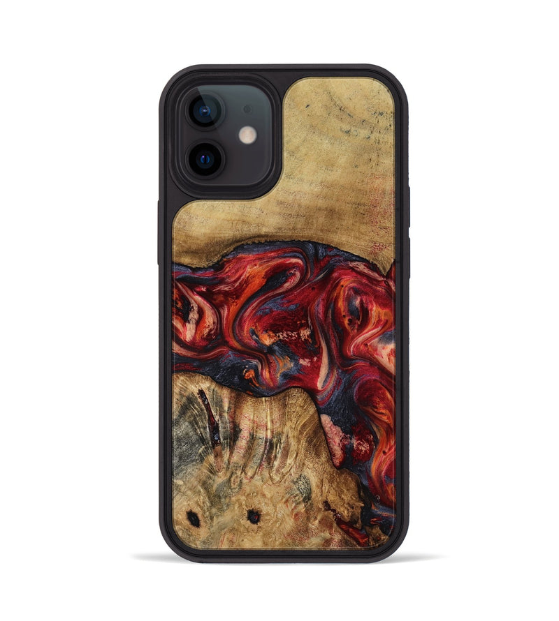iPhone 12 Wood Phone Case - Elyssa (Red, 818793)