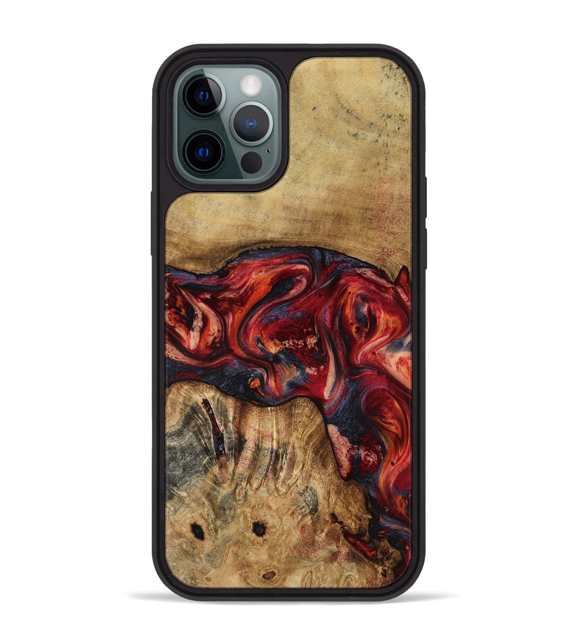 iPhone 12 Pro Max Wood Phone Case - Elyssa (Red, 818793)