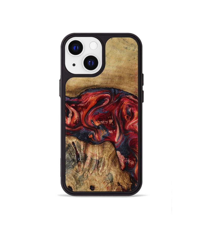 iPhone 13 mini Wood Phone Case - Elyssa (Red, 818793)