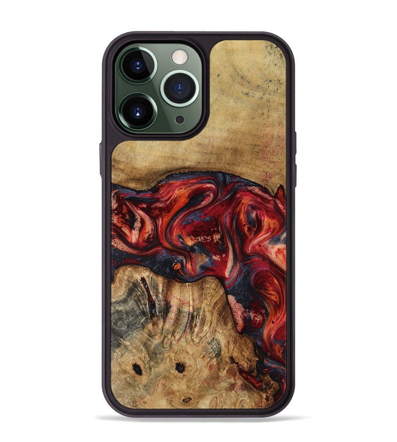 iPhone 13 Pro Max Wood Phone Case - Elyssa (Red, 818793)
