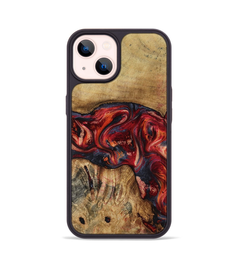 iPhone 14 Wood Phone Case - Elyssa (Red, 818793)
