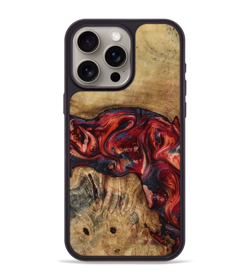 iPhone 15 Pro Max Wood Phone Case - Elyssa (Red, 818793)