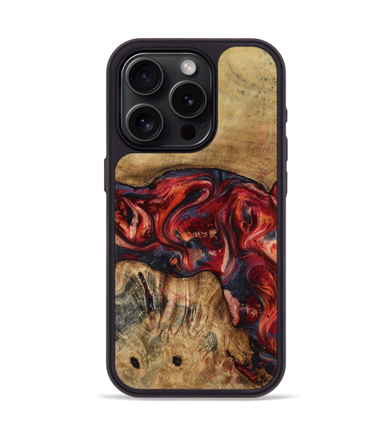 iPhone 15 Pro Wood Phone Case - Elyssa (Red, 818793)